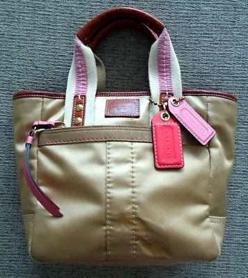 Coach Mini Hampton Satin Tote • $16.99