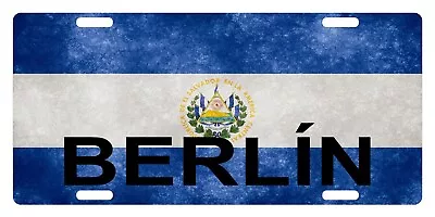Republica De El Salvador Flag License Plate Patriotic Version Berlin • $13.57