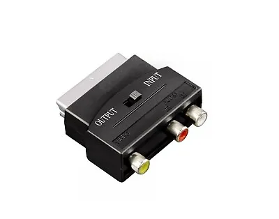 £3.99 • Buy Scart To 3 X RCA RCA's Phono Phonos Video & Audio AV Adapter With Input Output