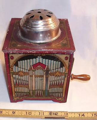 GERMAN ORGAN CRANK TIN WIND UP TOY 1900s • $49.99