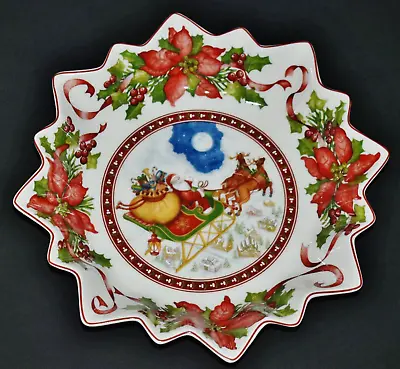 Villeroy & Boch Toy's Fantasy Santa's Flight 10  Pastry Plate NEW • $50