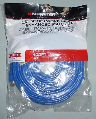 100’ Monster CAT 5E Network Cable Enhanced 350 MHZ 140269-00 NIB • $9.99