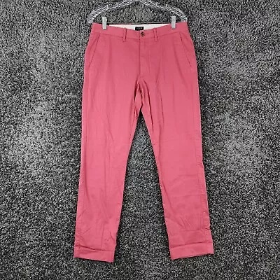 J. Crew Flex Mens Pink Straight Leg Cotton Pants Size 30x30 • $19.99