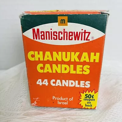 VTG Menorah Candles Chanukah 44 Colorful Hanukkah Manischewitz Product Israel 4  • $18