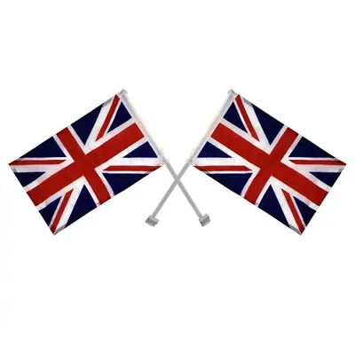 £2.80 • Buy 2 X Union Jack Window Car Flags United Kingdom Great Britain With Free Delivery.