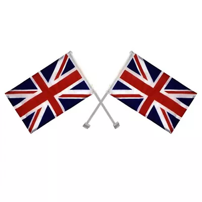 2 X Union Jack Window Car Flags United Kingdom Great Britain With Free Delivery. • £2.80