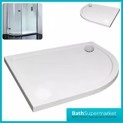 Stone Resin Offset Quadrant Shower Trays -Chrome Waste  • £158