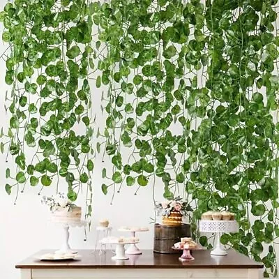 Artificial Crabapple Ivy Fake Foliage Garland Leaves Decoration For Home Outdoor • £2.75