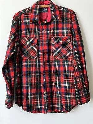 JCPenney Red Wool Flannel With Moth Holes Size Small • $17