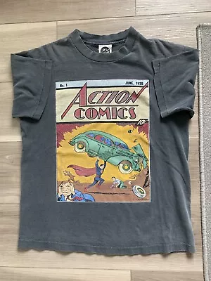 Vintage 90s Superman Action Comics Single Stitch Tee Sz MEDIUM DC Art Cartoon • $89.95