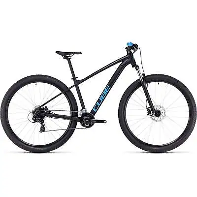 Cube Mens Aim Mountain Bike 2023 Cycling Hardtail MTB Aluminium 16 Speed - Black • £448.90