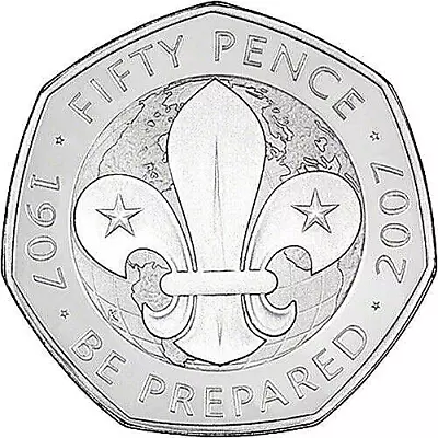 COINHUNT 50p Coin Fifty Pence Coin 100 Years Of Scouts Scouting 2007 *FREE POST* • £2.20