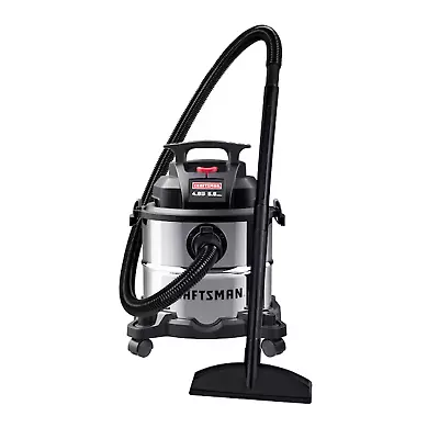 5-Gallons 4-HP Corded Wet/Dry Shop Vacuum With Accessories Included • $49.99