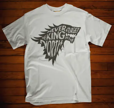 Game Of Thrones T-Shirt King Of The North TV Stark Nights Watch Tee • £6.99