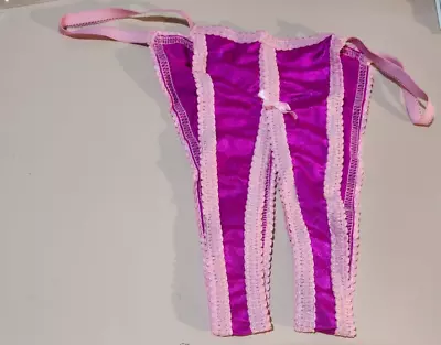 (Pink / Purple) Coquette Style 203 Crotchless Panty Queen Size • £5.30