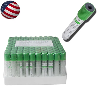 $27.99 • Buy 100x3mLHeparin Sodium Tubes Blood Collection Tubes Heparin