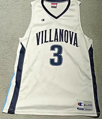 Villanova Wildcats Basketball Jersey Mens Large White Vintage Champion Made USA • $37.40