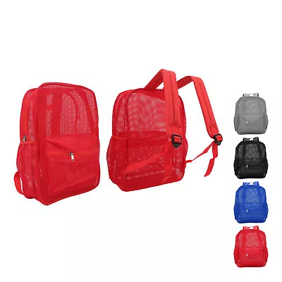 Heavy Duty Mesh Backpack See Through College Student School Bag Backpack • $18.48