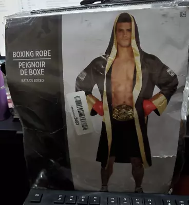 Boxing Robe OS Knockout Champ Halloween Robe & Belt Hooded Costume Cosplay NIP • $24.99