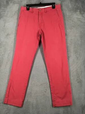 Polo Ralph Lauren Pants Mens 32x30 Pink Chino Slim Fit Straight Leg Causal • $12.99
