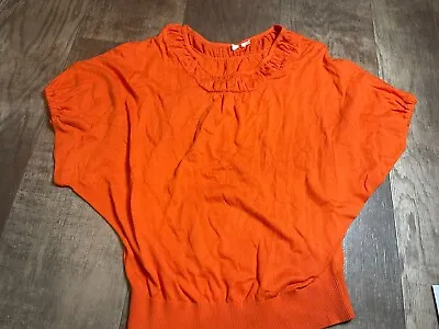 Moth Top Womens Large L Orange Knit • $17.98