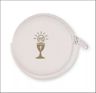 £7.15 • Buy First Holy Communion Rosary Purse With Zip White Gift Chalice Polyfoam Girl