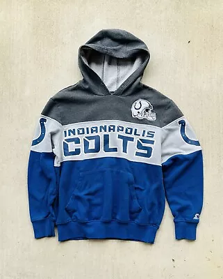 Starter NFL Indianapolis Colts Hoodie Sweatshirt Size Medium Horseshoe Men 90s • $19