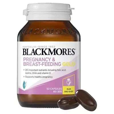 Blackmores Pregnancy & Breastfeeding Gold Vitamin 60 Capsules • $27.99