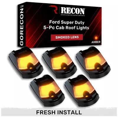 Recon Smoked Lens Amber Cab Light Kit For 2017-2024 Ford Super Duty F250-F550 • $199.95