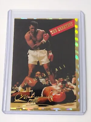 Muhammad Ali Collectible Promo Card Boxing Gold Foil Oddball Broder • $3.60