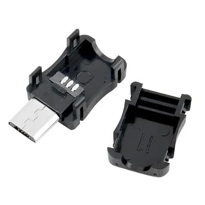 10PCS Micro USB 5 Pin T Port Male Plug Socket Connector Plastic Cover DIY • £2.62