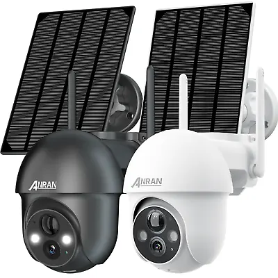 WiFi IP Battery Security Camera 3MP HD Solar Powered Wireless Home CCTV Outdoor • £19.99