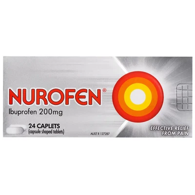 $15.44 • Buy Nurofen Ibuprofen Fever Inflammation Body Pain Headaches Relief 24 Caplets 200mg