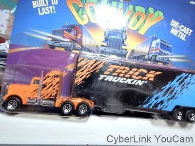 Matchbox 1991 Convoy Big Rig Truck With  Trick Truckin'  Low Bed Trailer • $7.99