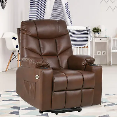 Elderly Power Lift Chair Massage Recliner Auto Electric Sofa Heat Vibration • $316.40