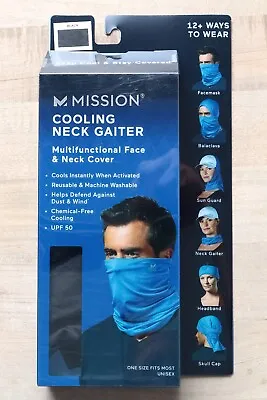 Mission Cooling Multifunctional Face And Neck Gaiter Black 108008 KS2-2020 • $9.99