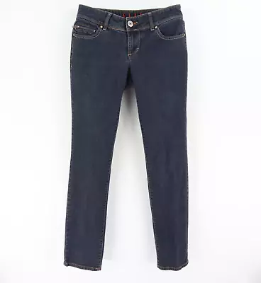 ELLE Skinny Jeans Low Rise Womens Sz 6 Blue Dark Wash Denim Cotton Blend Pockets • $14.39