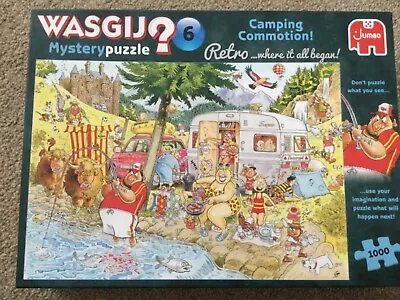 Wasgij? Mystery Puzzle 6 Camping Commotion! 1000 Piece Jigsaw Wasjig • £0.99