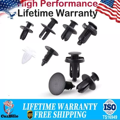 100x Car Fender Liner Fastener Panel Bumper Interior Trim Retainer Push Clip Pin • $10.99