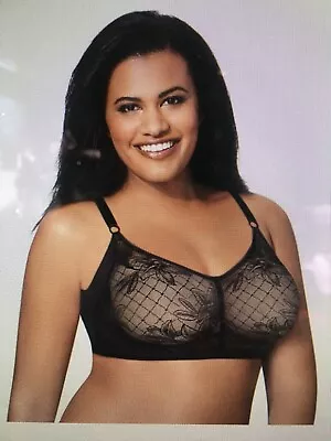 Just My Size Undercover Slimming Wire Free Bra 2 Pack Black/Nude Size 38D - 50DD • $15.99