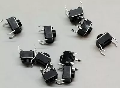 10 Pcs - Mini Tactile Push Button Momentary Switch - 6x6x5mm 4-pin SPST PCB • $6.99