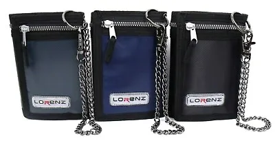 Unisex Canvas Sports Wallet Credit Card Holder Coin Pouch Lorenz Chain • £6.79