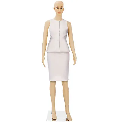 Head Turns Dress Form With Base Female Mannequin Full Body PP Realistic Display  • $63.58