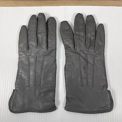 Vintage Women's Leather Gloves Grey Sz S - RN 31775 - Driving/Casual Gloves • $14