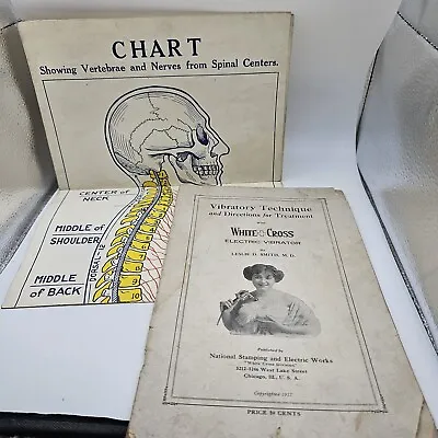 1917 Quack Medicine Booklet Vibratory Technique White Cross Electric Orig Chart • $40.49