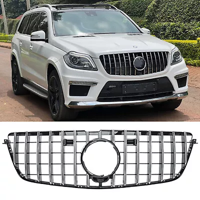 For Mercedes 2013-2015 X166 GL550 63 GT Style Front Grille Bumper Grill Chrome • $105.88