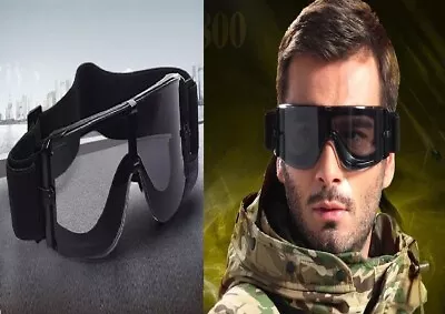 Motorcycle Windproof Tactical Military Shooting Airsoft Riding Goggles 3 Lens • $15.18