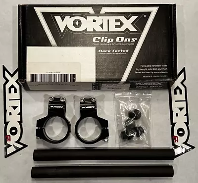 Vortex 48mm Black Stainless Steel 7 Degree Clip-Ons Removable Handlebar CL0048K • $139.95