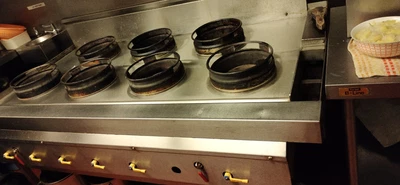 £1900 • Buy Commercial Chinese Wok Burner Cooker Gas For Take Away Restaurant 7 Ring