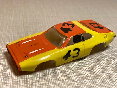 AFX Aurora Plymouth Roadrunner Orange/Yellow #43 Slot Car Body Only Vintage • $12